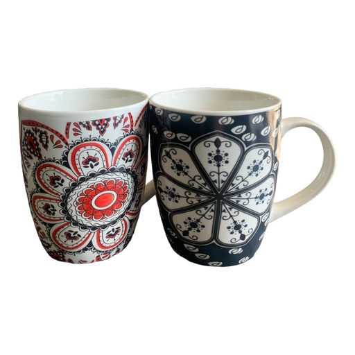 [AD08333] Mug 300ml 10x8.5cm Moroccon Blue/Black RVT2023-301