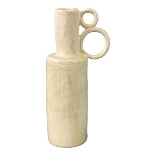 [AD08370] Vase 22x10cm Tworing Vase-Base