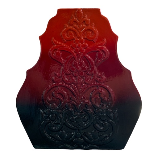 [AD08446] Decor Vase 24x21x10 Embossed-Base