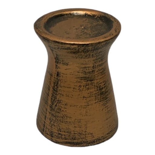 [AD08620] Candle Holder 14x11cm Stamp-Metallic