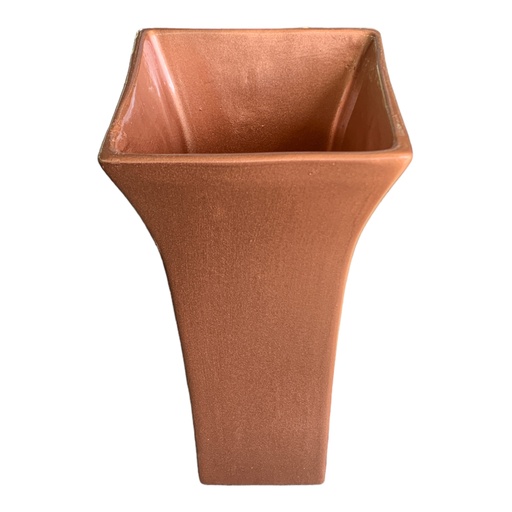 [AD08738] Vase 26x12cm Squr Tempo-Metallic