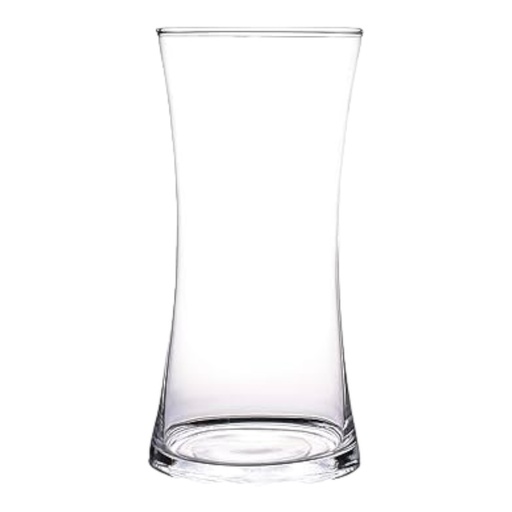 [AD09112] Glass Vase 35x17cm Waisted Clear VAS8235