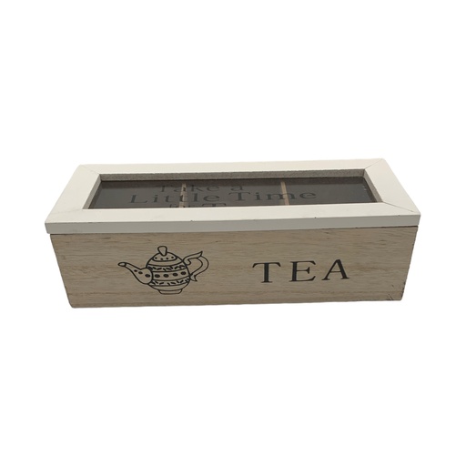 [AD09153] Tea Box 24x10x7cm Wooden 3 DIV SD828-1