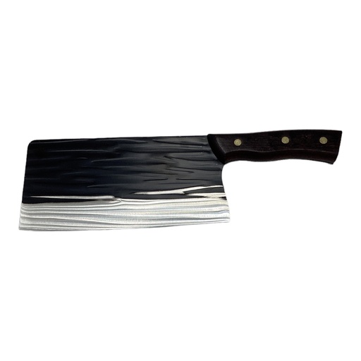 [AD09156] Cleaver 20x10.5cm Stainless Steel-Black Blade Wooden HandleN869087