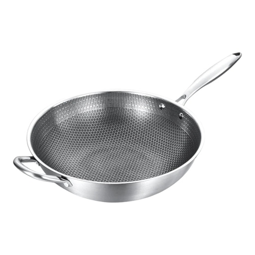 [AD09159] Wok Pan 33.5x9cm Frying Pan Style Stainless Steel N830210