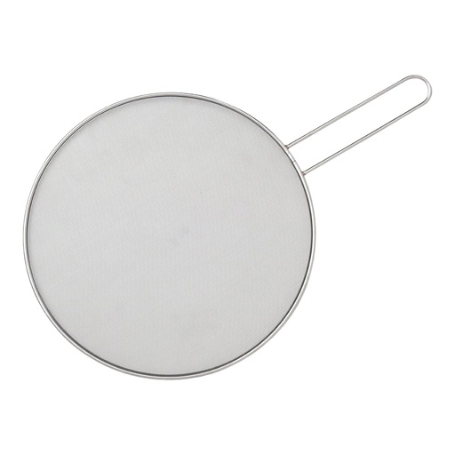 [AD09163] Splatter Screen 25cm Round Stainless Steel Handle N815013