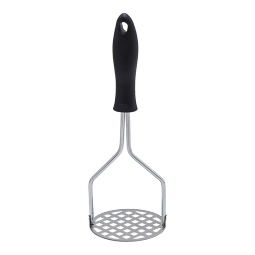 [AD09171] Potato Masher 24x8cm Stainless Steel With Black Handle ZX-025