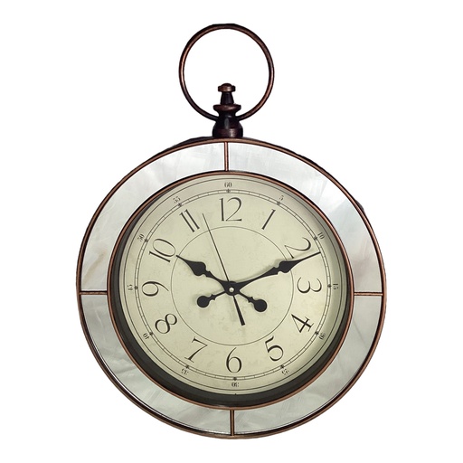 [AD09203] Wall Clock 59x44x6cm Compass Brown SD856-11