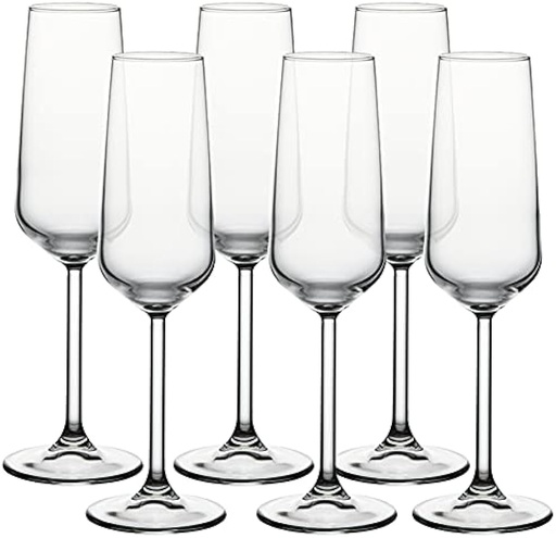 [AD09339] Champagne Glass 6pc 195ml Allegra 440079