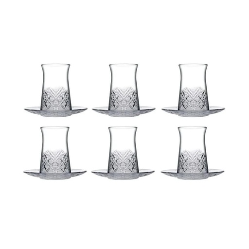 [AD09370] Tea Set 12pc 160ml Turkish Style Timeless 96991