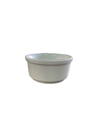 [AD09436] Ramekin 9x4.5cm Plain Blanco Porcelain - Conti