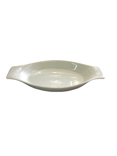 [AD09456] Dish 26x13x2.5cm Eared Porcelain