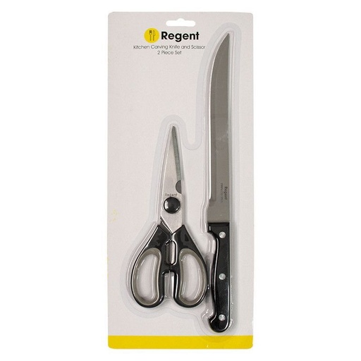 [AD09463] Scissor & Carving Knife 2pc set Regent 21110