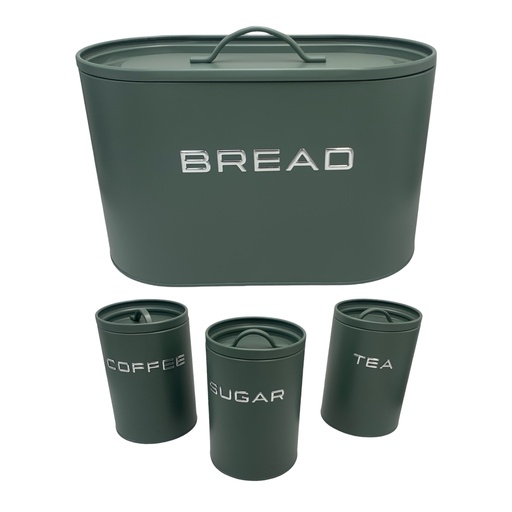 [AD09522] Bread Bin and Cannister 4pc Set Enzo RHW148/9/0/1