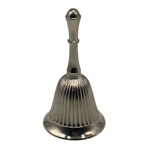 [AD09611] Hand Bell 10cm Stainless Steel Groved DT ERM-1493