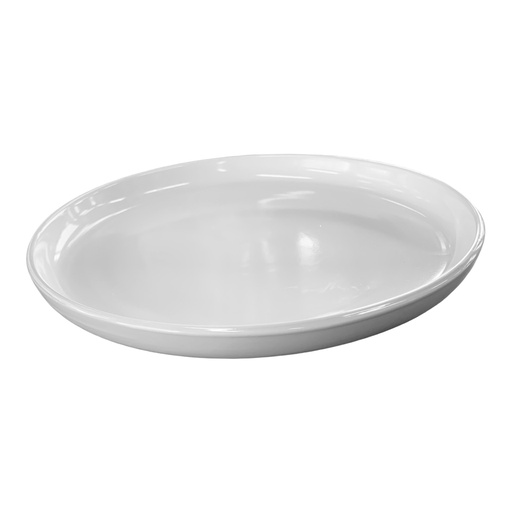 [AD09658] Plate 28cm Stoneware Round White Lipped PA329